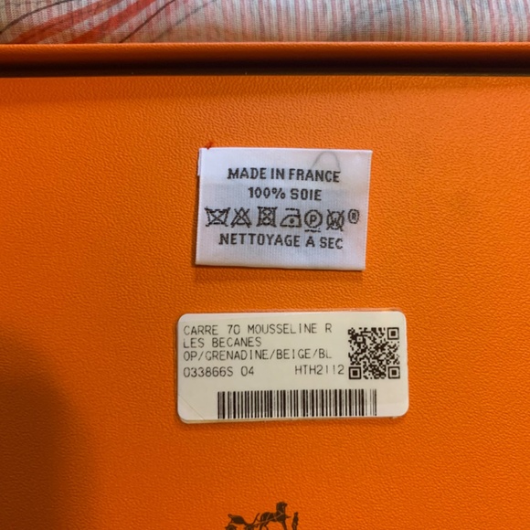 Hermes Les Becanes 70 Mousseline Scarf - Picture 6 of 7